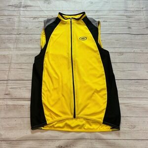 Performance Bike Yellow Jersey Ultra Full Zip Three Pocket Men's Size Medium‎